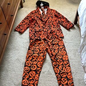 Men’s SNL David Pumpkins Costume and Wig One Size up to 200 lbs